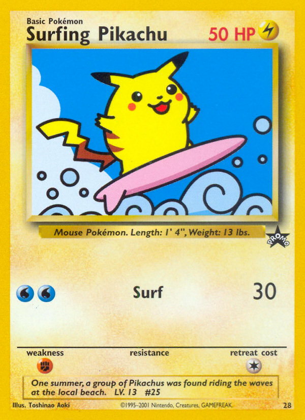 Surfing Pikachu (28) [Wizards of the Coast: Black Star Promos] | All Aboard Games