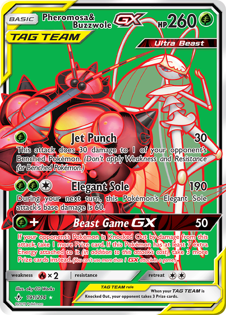 Pheromosa & Buzzwole GX (191/214) [Sun & Moon: Unbroken Bonds] | All Aboard Games