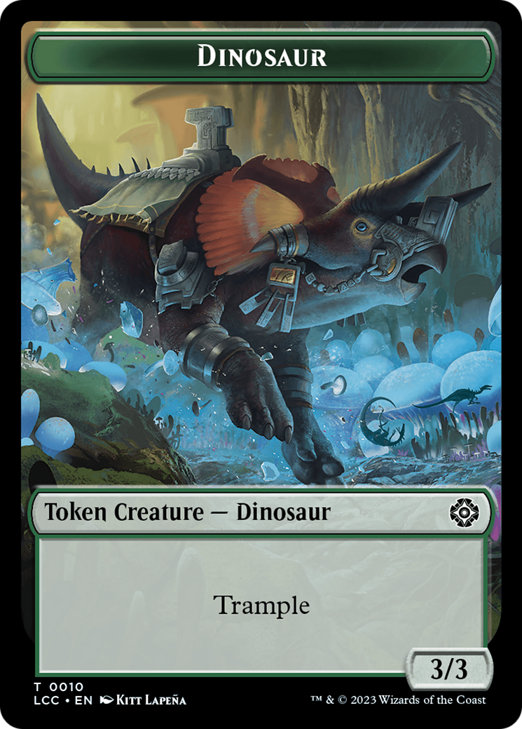 Copy // Dinosaur Double-Sided Token [The Lost Caverns of Ixalan Commander Tokens] | All Aboard Games
