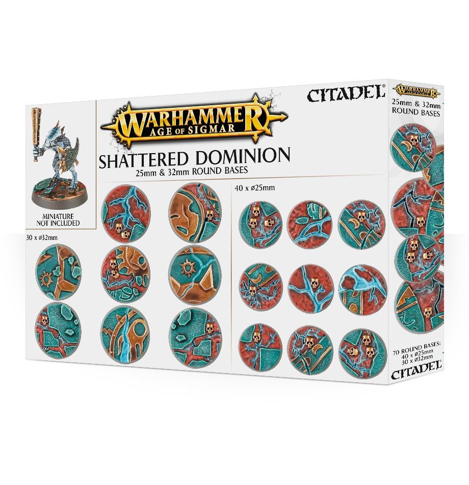 Warhammer: Age of Sigmar - Shattered Dominion 25mm & 32mm Round Bases | All Aboard Games