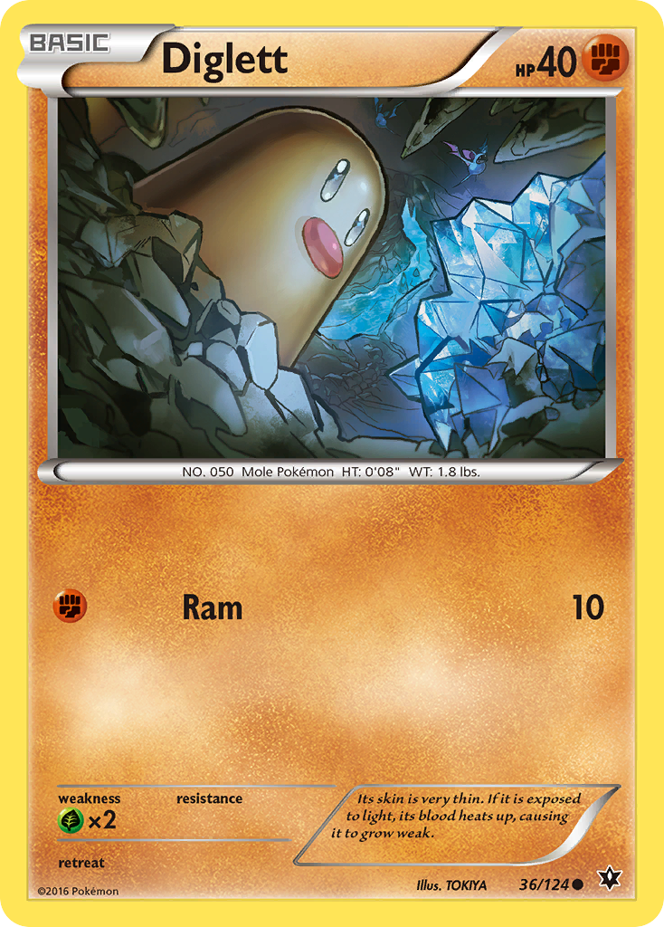 Diglett (36/124) [XY: Fates Collide] | All Aboard Games