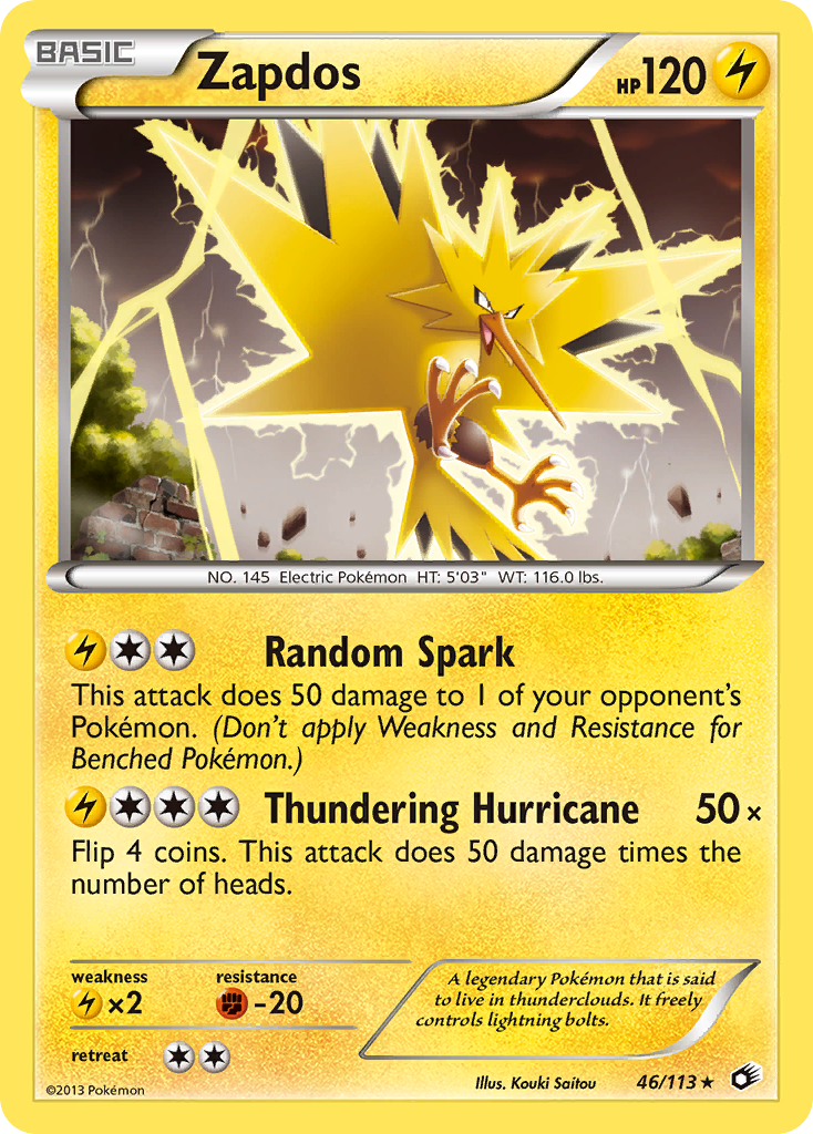 Zapdos (46/113) [Black & White: Legendary Treasures] | All Aboard Games