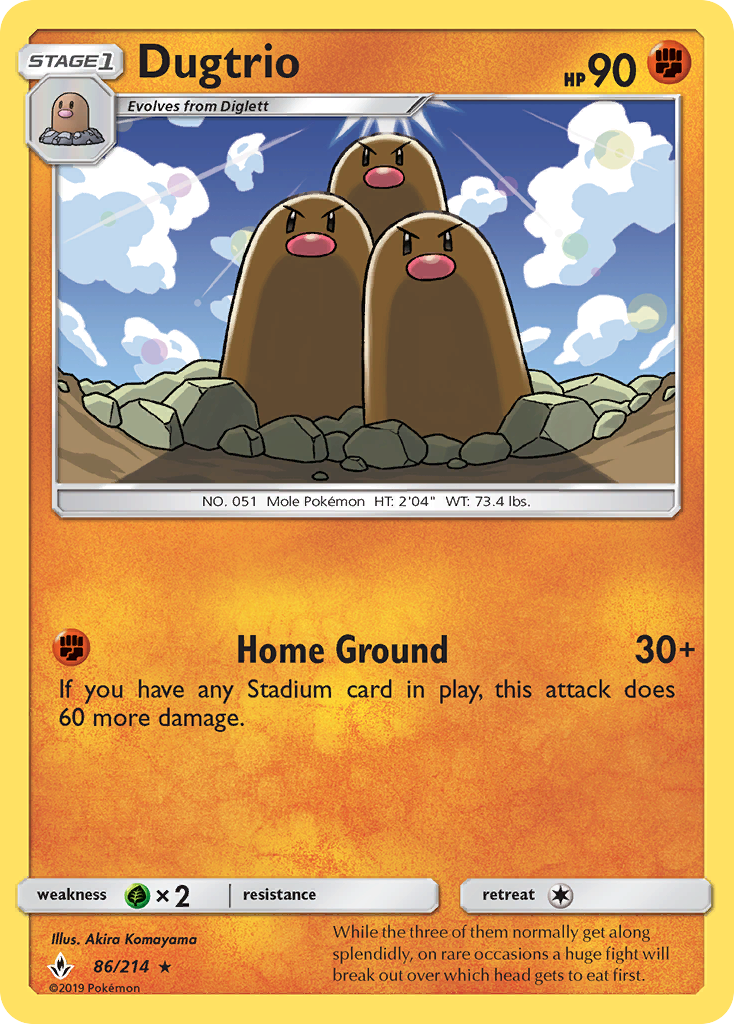 Dugtrio (86/214) [Sun & Moon: Unbroken Bonds] | All Aboard Games