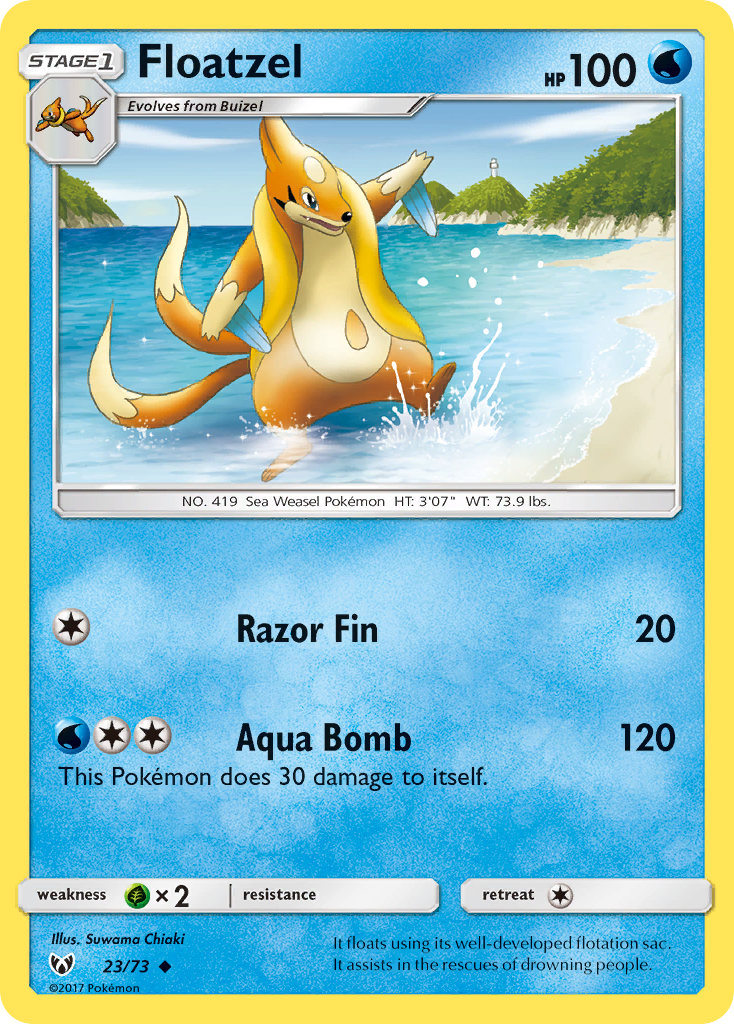 Floatzel (23/73) [Sun & Moon: Shining Legends] | All Aboard Games