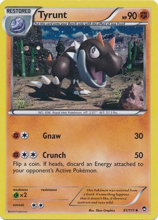 Tyrunt (61/111) (Cosmos Holo) [XY: Furious Fists] | All Aboard Games