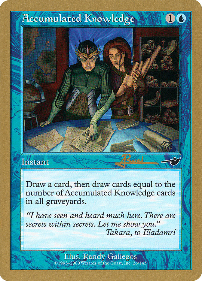 Accumulated Knowledge (Antoine Ruel) [World Championship Decks 2001] | All Aboard Games