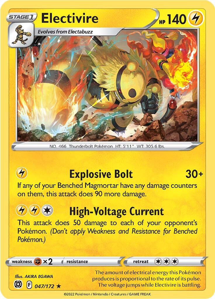 Electivire (047/172) [Sword & Shield: Brilliant Stars] | All Aboard Games