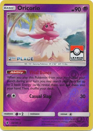 Oricorio (55/145) (League Promo 2nd Place) [Sun & Moon: Guardians Rising] | All Aboard Games