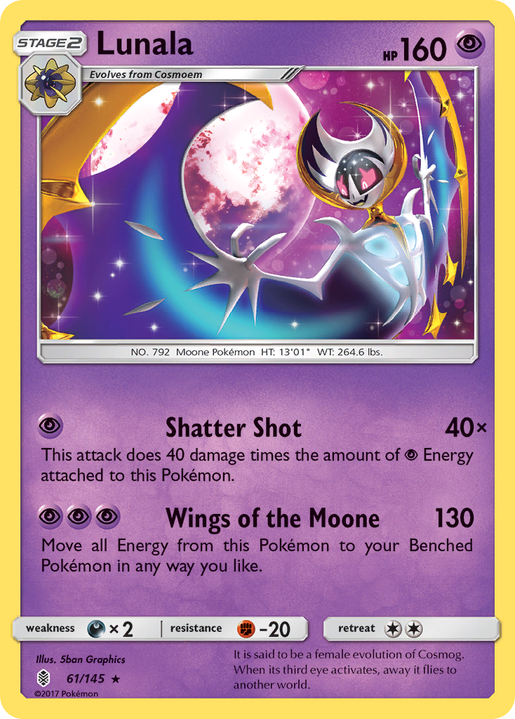 Lunala (61/145) [Sun & Moon: Guardians Rising] | All Aboard Games