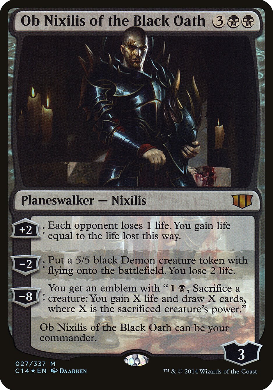 Ob Nixilis of the Black Oath (Oversized) [Commander 2014 Oversized] | All Aboard Games