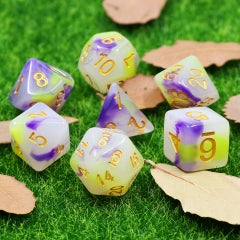 7pc Jade Yellow-Purple w/ Gold - HDJ14 | All Aboard Games