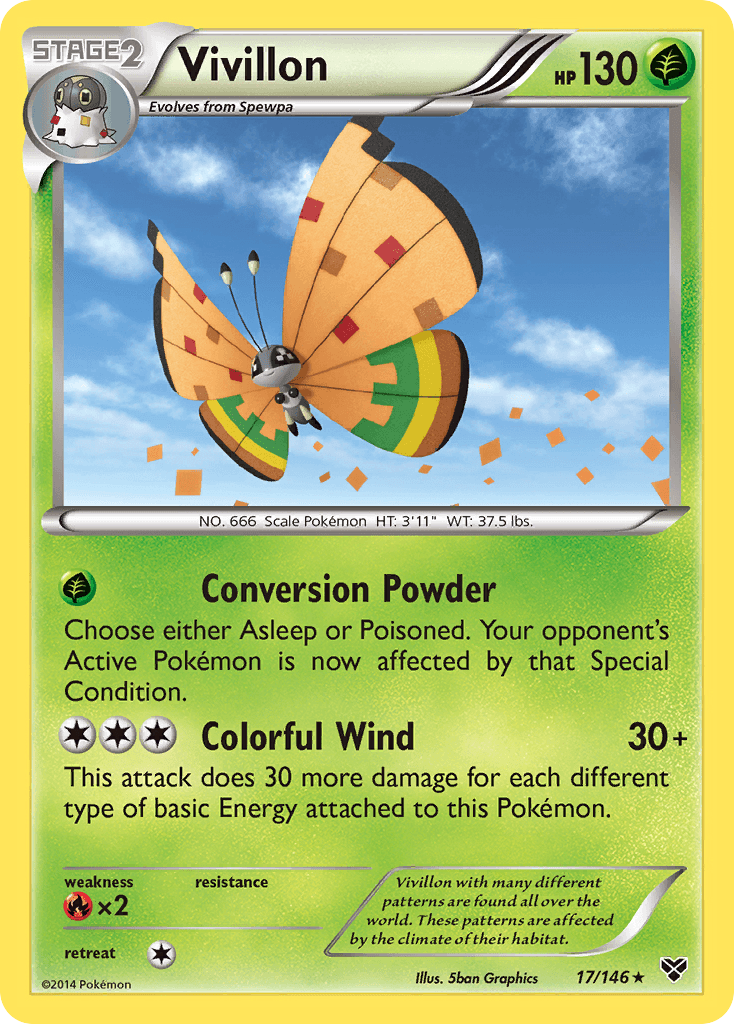 Vivillon (17/146) (High Plains Form/Orange Wings) [XY: Base Set] | All Aboard Games