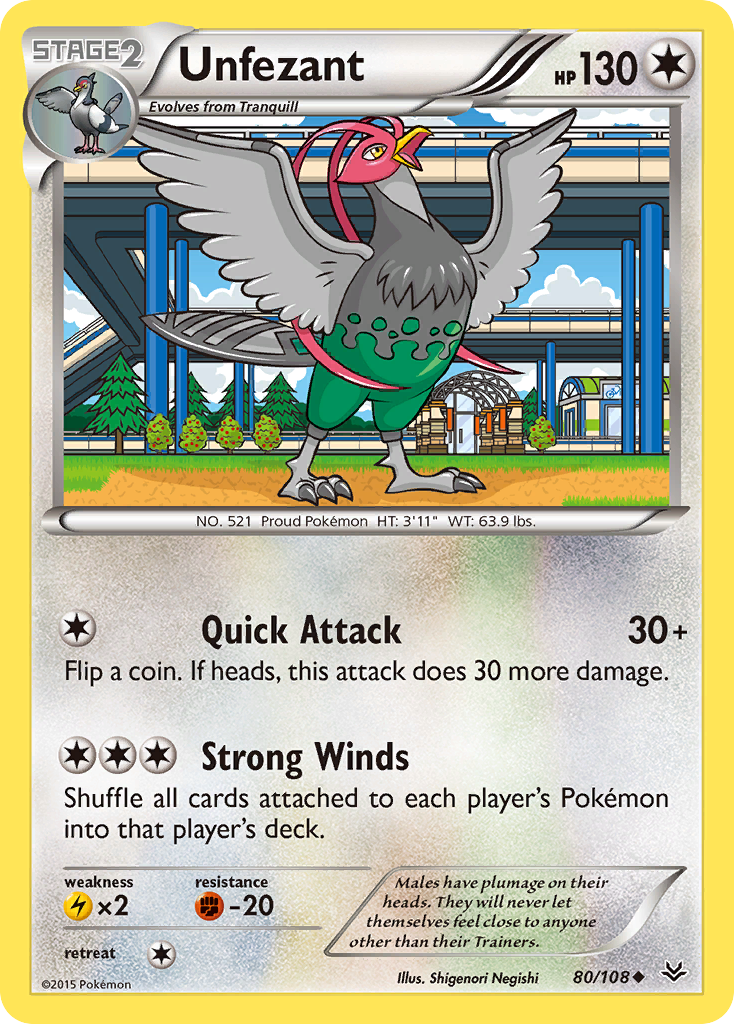 Unfezant (80/108) [XY: Roaring Skies] | All Aboard Games