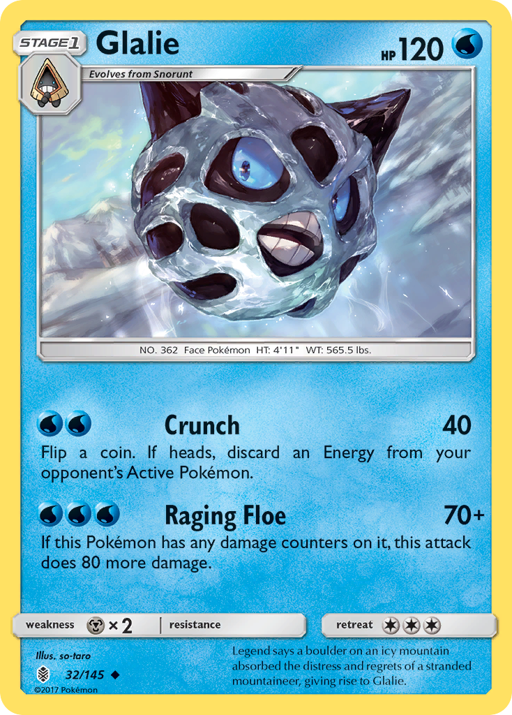 Glalie (32/145) [Sun & Moon: Guardians Rising] | All Aboard Games