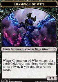 Champion of Wits // Warrior Double-sided Token [Hour of Devastation Tokens] | All Aboard Games