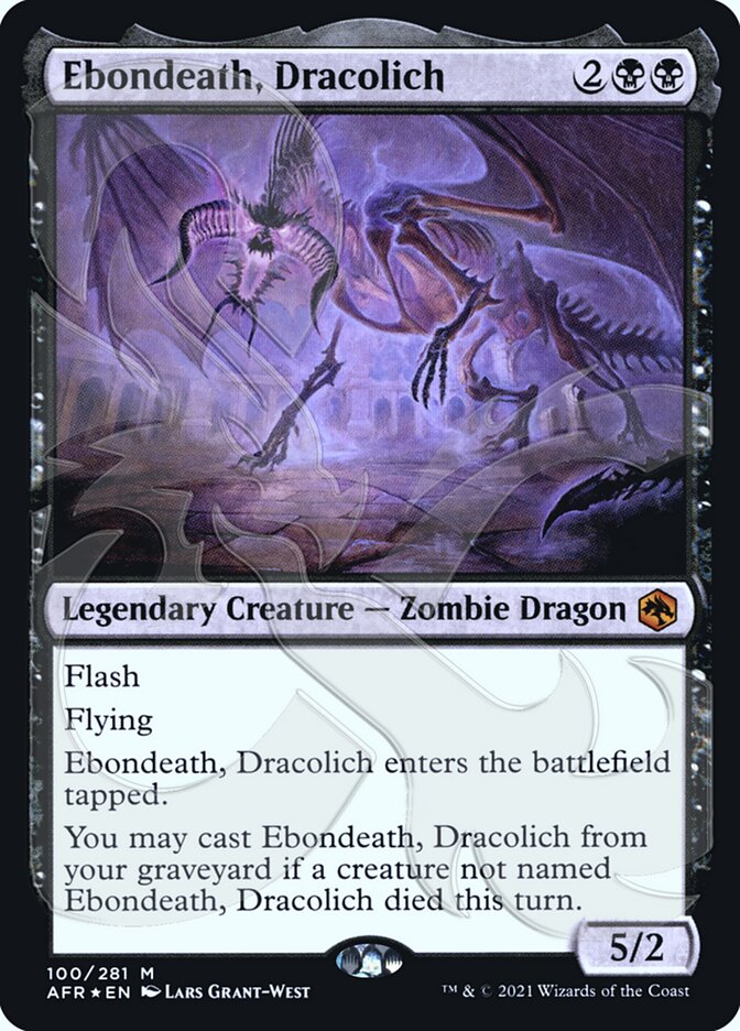 Ebondeath, Dracolich (Ampersand Promo) [Dungeons & Dragons: Adventures in the Forgotten Realms Promos] | All Aboard Games