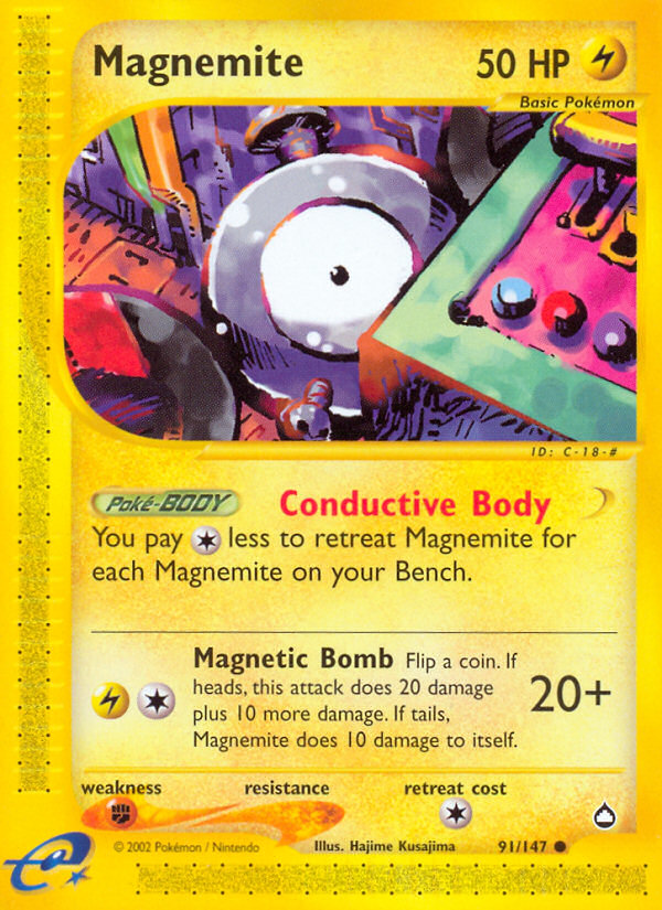 Magnemite (91/147) [Aquapolis] | All Aboard Games