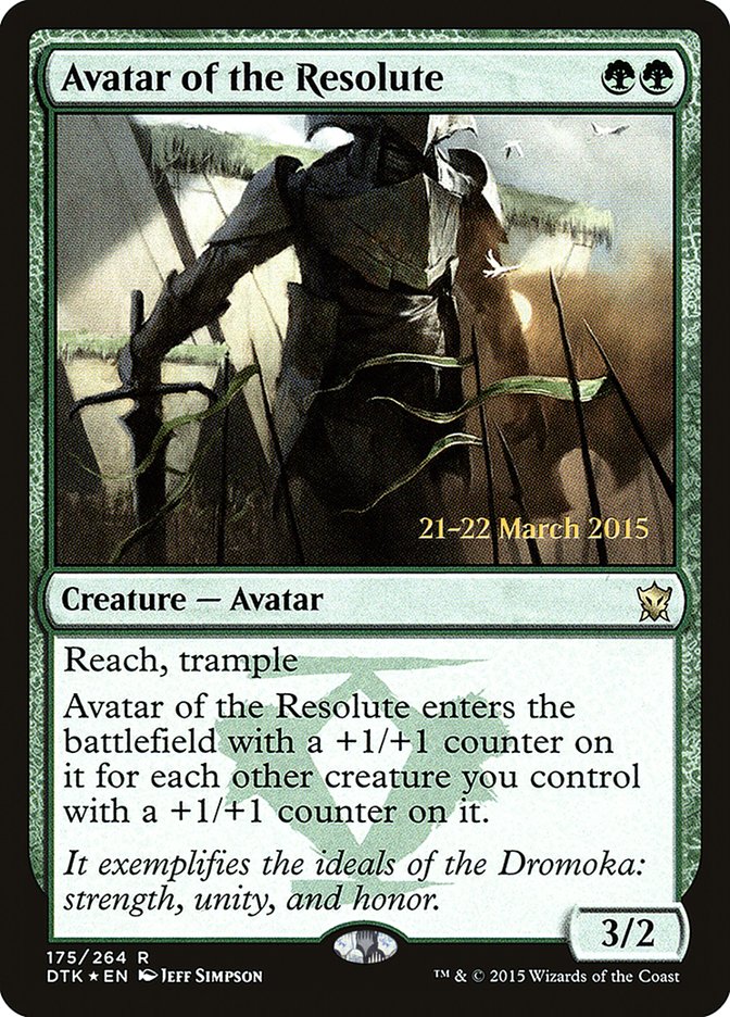 Avatar of the Resolute  [Dragons of Tarkir Prerelease Promos] | All Aboard Games
