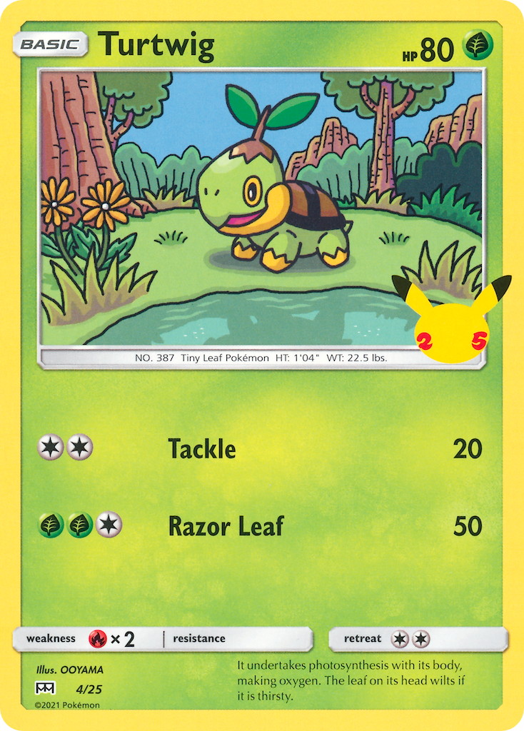 Turtwig (4/25) [McDonald's 25th Anniversary] | All Aboard Games