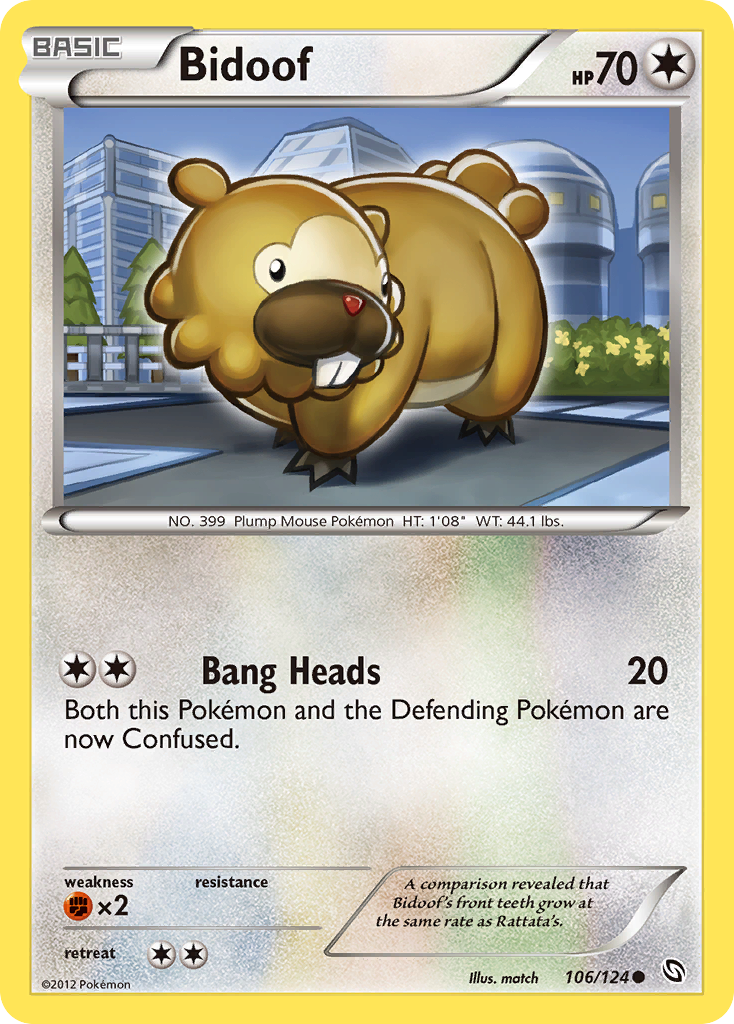 Bidoof (106/124) [Black & White: Dragons Exalted] | All Aboard Games