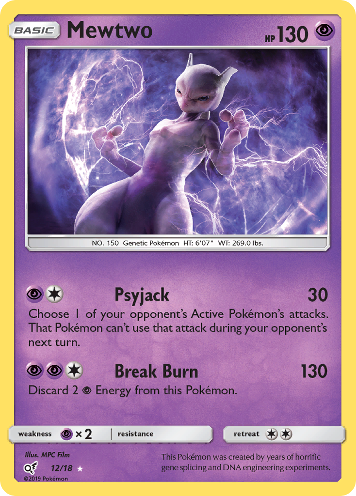 Mewtwo (12/18) [Sun & Moon: Detective Pikachu] | All Aboard Games