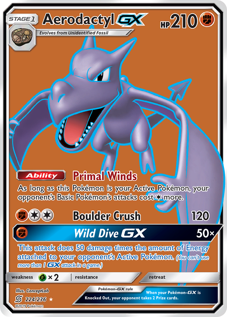 Aerodactyl GX (224/236) [Sun & Moon: Unified Minds] | All Aboard Games