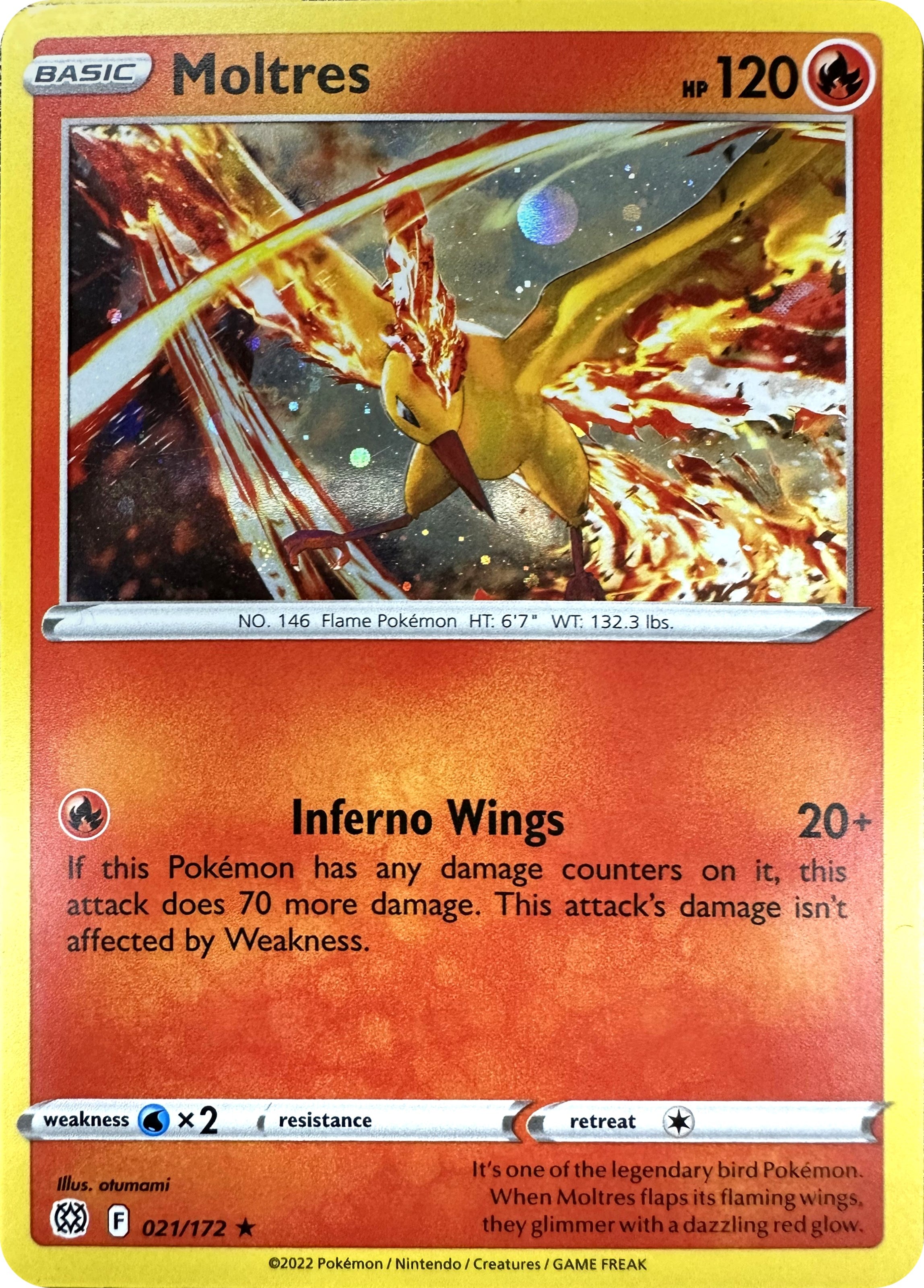 Moltres (021/172) (Cosmos Holo) [Sword & Shield: Brilliant Stars] | All Aboard Games