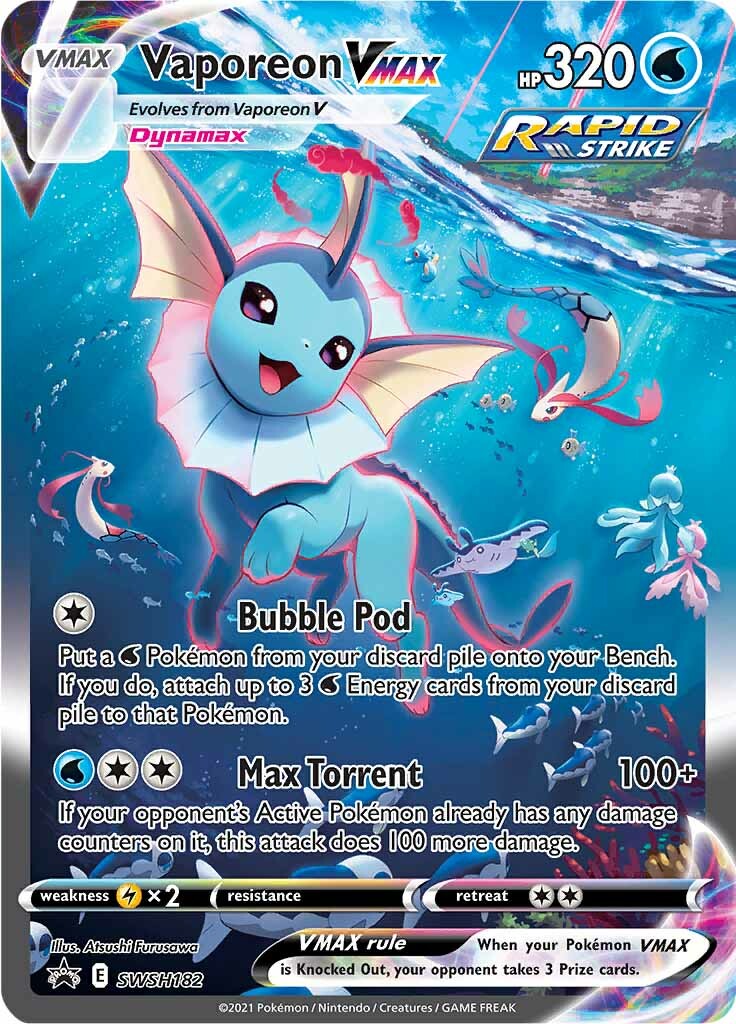 Vaporeon VMAX (SWSH182) [Sword & Shield: Black Star Promos] | All Aboard Games