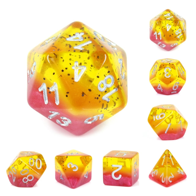 7pc Yellow/Pink w/silver - HDL11 | All Aboard Games