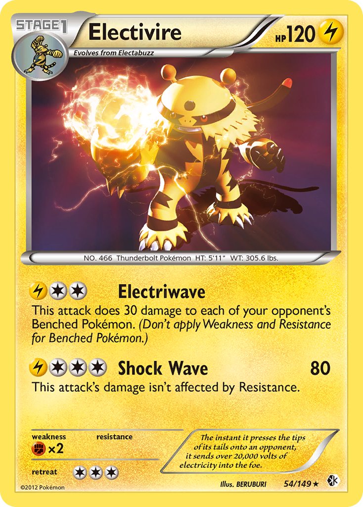 Electivire (54/149) (Theme Deck Exclusive) [Black & White: Boundaries Crossed] | All Aboard Games