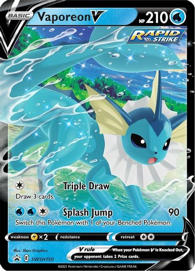 Vaporeon V (SWSH150) [Sword & Shield: Black Star Promos] | All Aboard Games