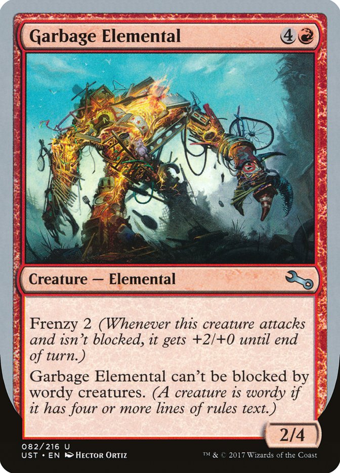 Garbage Elemental (2/4 Creature) [Unstable] | All Aboard Games