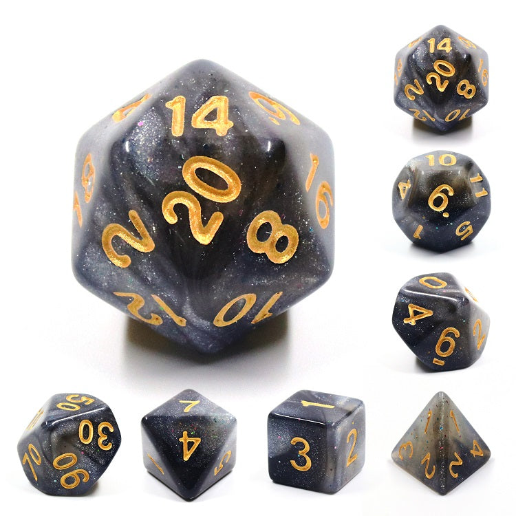 7pc Atmospheric Radiance Silver Sparkles w/ Gold - HDAR32 | All Aboard Games