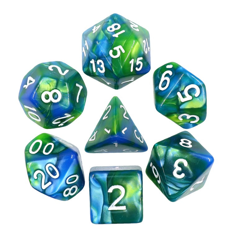 7pc Blend Blue-Green w/white - HDB33 | All Aboard Games