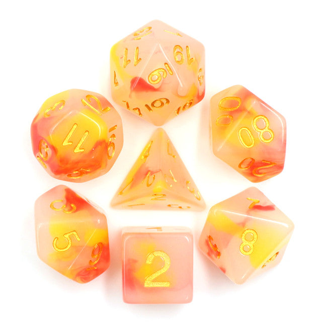 7pc Jade Red-Yellow w/ Gold - HDJ16 | All Aboard Games