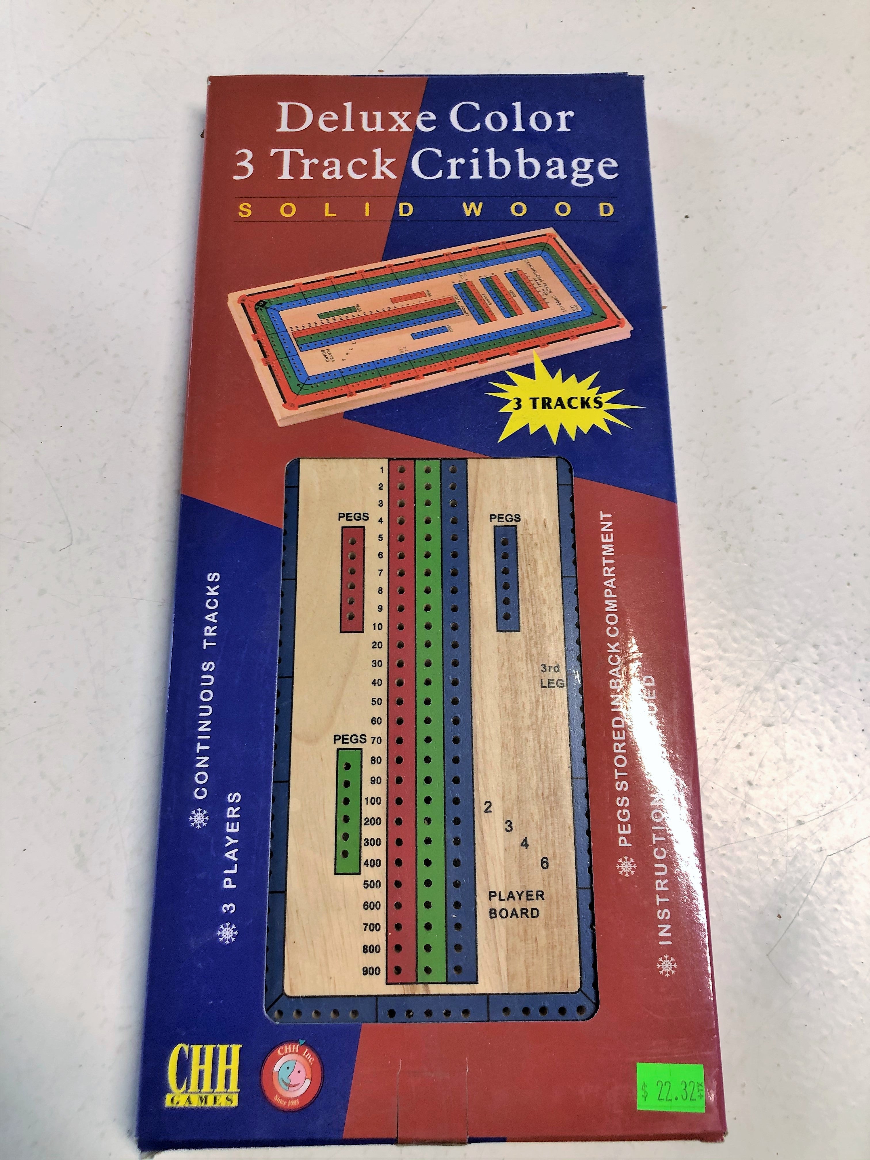 Deluxe Color 3 Track Cribbage | All Aboard Games