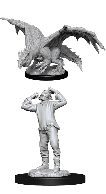 D&D - Nolzur's Marvelous Miniatures: Green Dragon Wyrmling & Afflicted Elf | All Aboard Games