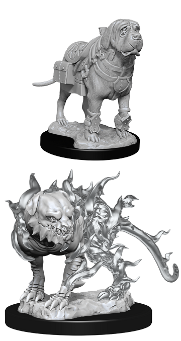 D&D - Nolzur's Marvelous Miniatures: Mastiff & Shadow Mastiff | All Aboard Games