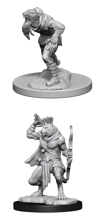 D&D - Nolzur's Marvelous Miniatures: Wererat & Weretiger | All Aboard Games