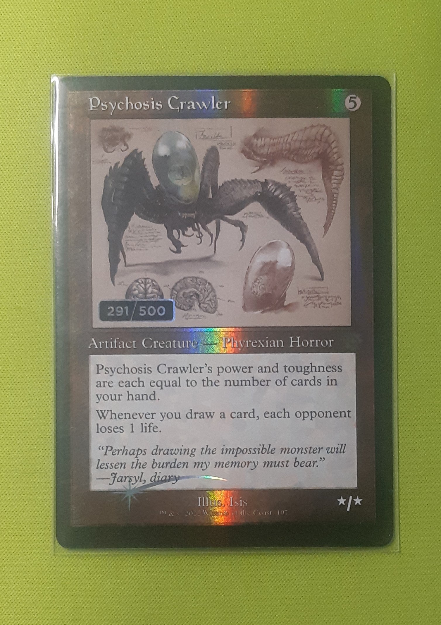 Psychosis Crawler (Retro Schematic) (Serial Numbered 291/500) [The Brothers' War Retro Artifacts] | All Aboard Games