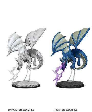 D&D - Nolzur's Marvelous Miniatures - Young Blue Dragon [Wave 8] | All Aboard Games