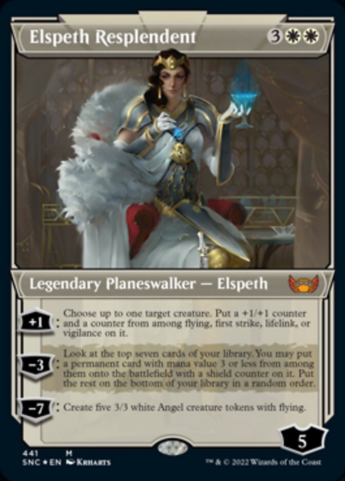 Elspeth Resplendent (Showcase Art Deco Foil Etched) [Streets of New Capenna] | All Aboard Games