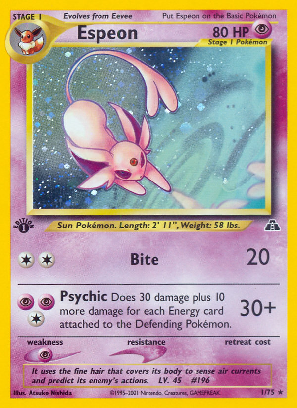 Espeon (1/75) [Neo Discovery 1st Edition] | All Aboard Games