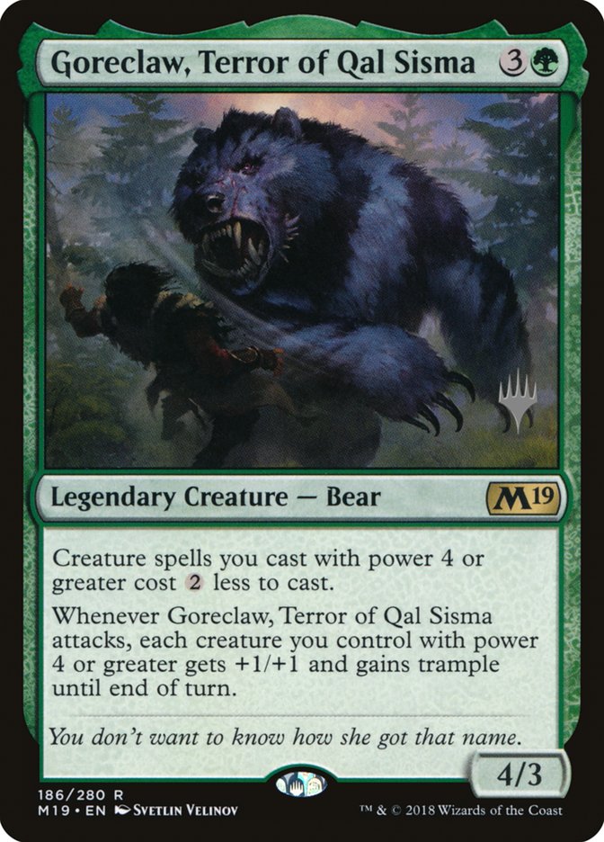 Goreclaw, Terror of Qal Sisma (Promo Pack) [Core Set 2019 Promos] | All Aboard Games