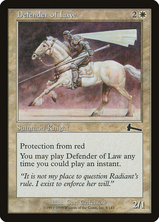 Defender of Law [Urza's Legacy] | All Aboard Games