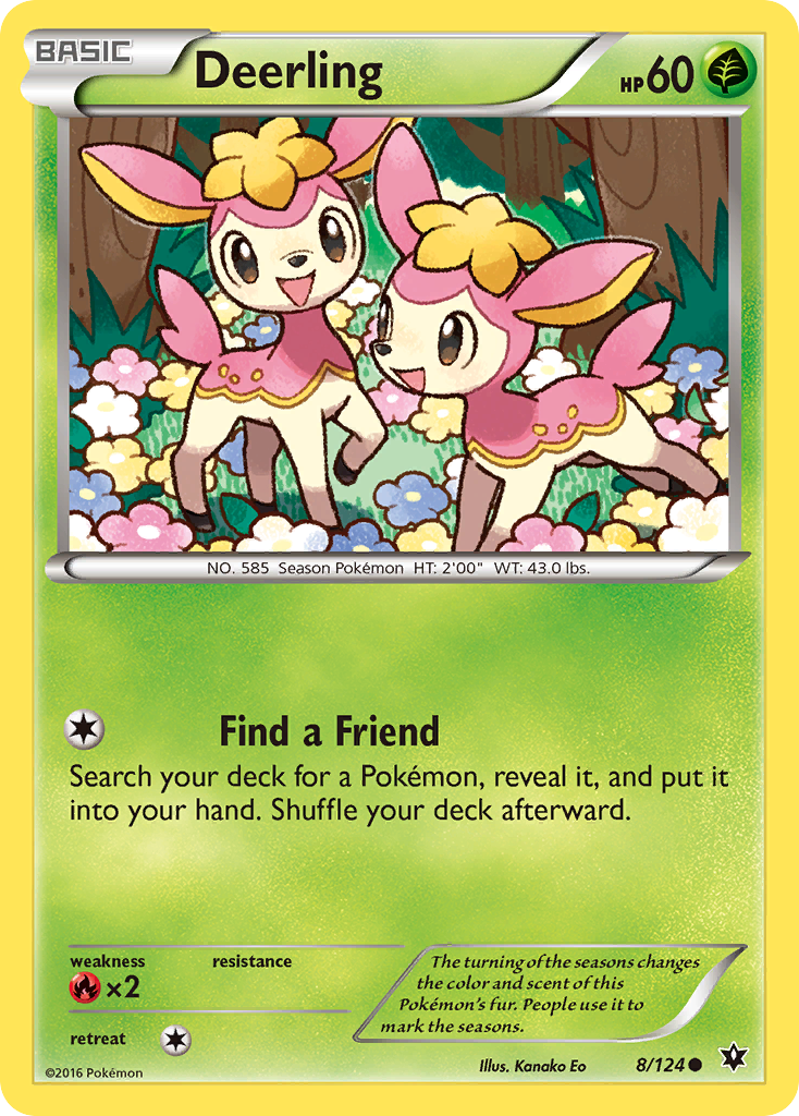 Deerling (8/124) [XY: Fates Collide] | All Aboard Games
