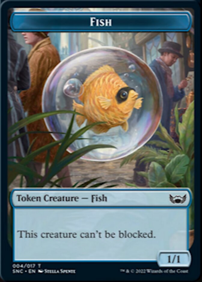 Fish // Citizen Double-sided Token [Streets of New Capenna Tokens] | All Aboard Games