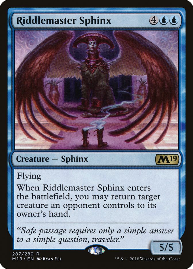 Riddlemaster Sphinx [Core Set 2019] | All Aboard Games