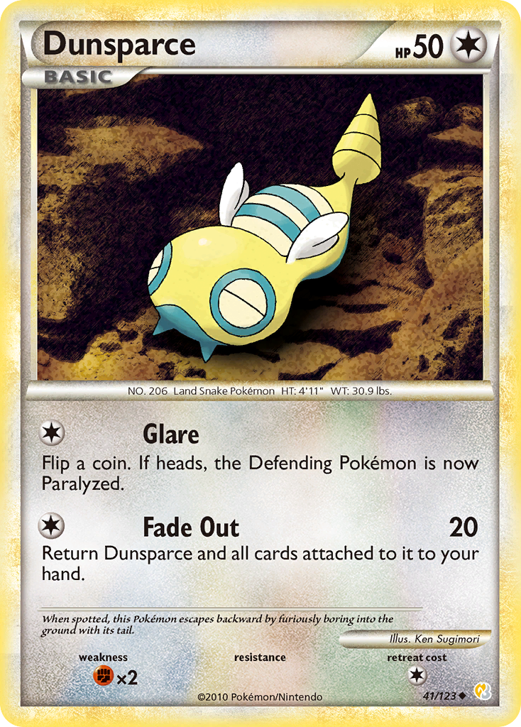 Dunsparce (41/123) [HeartGold & SoulSilver: Base Set] | All Aboard Games