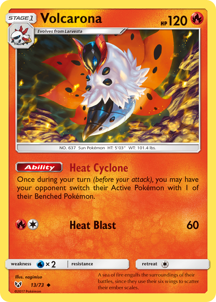 Volcarona (13/73) [Sun & Moon: Shining Legends] | All Aboard Games